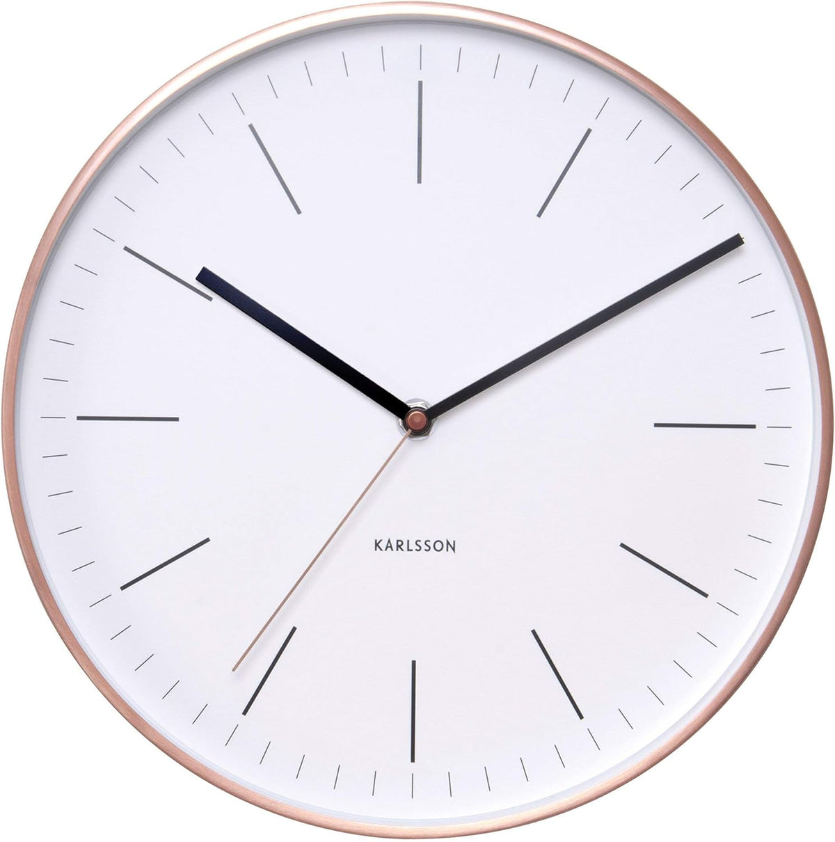 Pendule Minimal cuivre Present time
