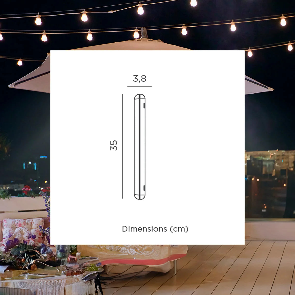 Ampoule rechargeable portable BANANA pour parasol New Garden