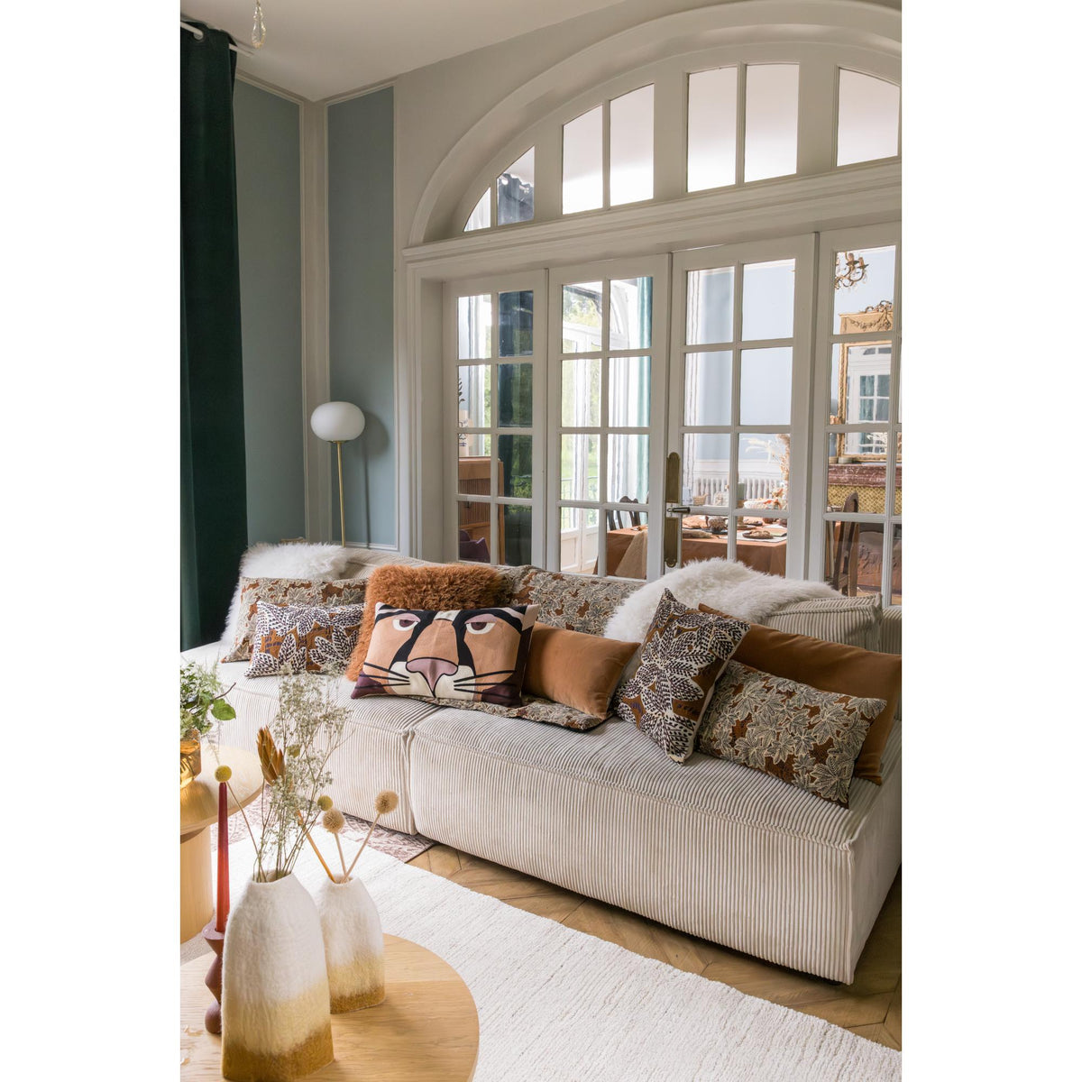 Coussin Uni Elise Rouille Vivaraise