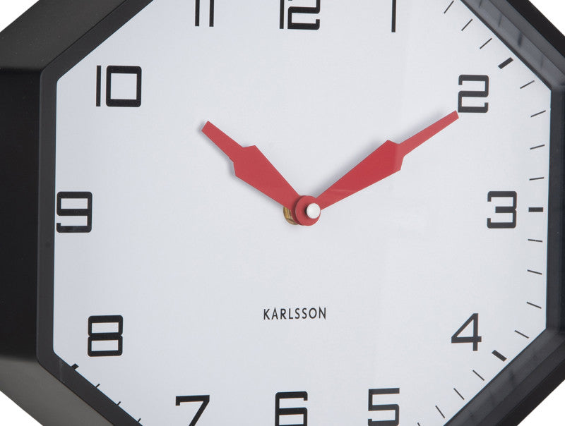 Horloge murale octogonale moderne Present Time