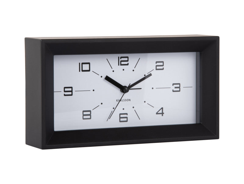 Réveil Lujo Rectangle noir Present time