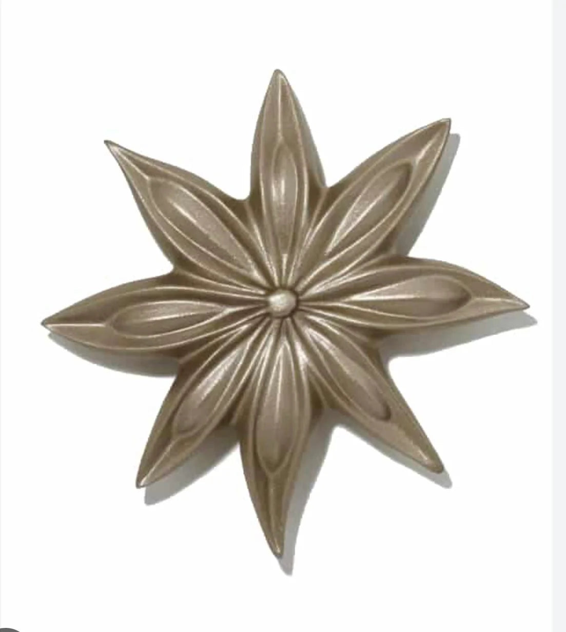 Fleur de Badiane or blanc et or noir Monochromic