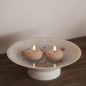 Lot de 2 bougies flottantes à led 6 cm Deluxe Homeart