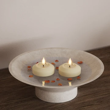 Lot de 2 bougies flottantes à led 6 cm Deluxe Homeart