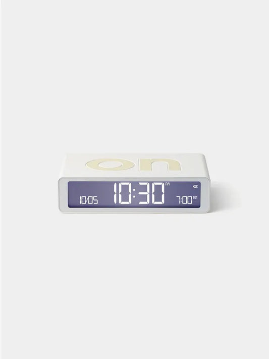 Reveil Flip on/off Lexon blanc