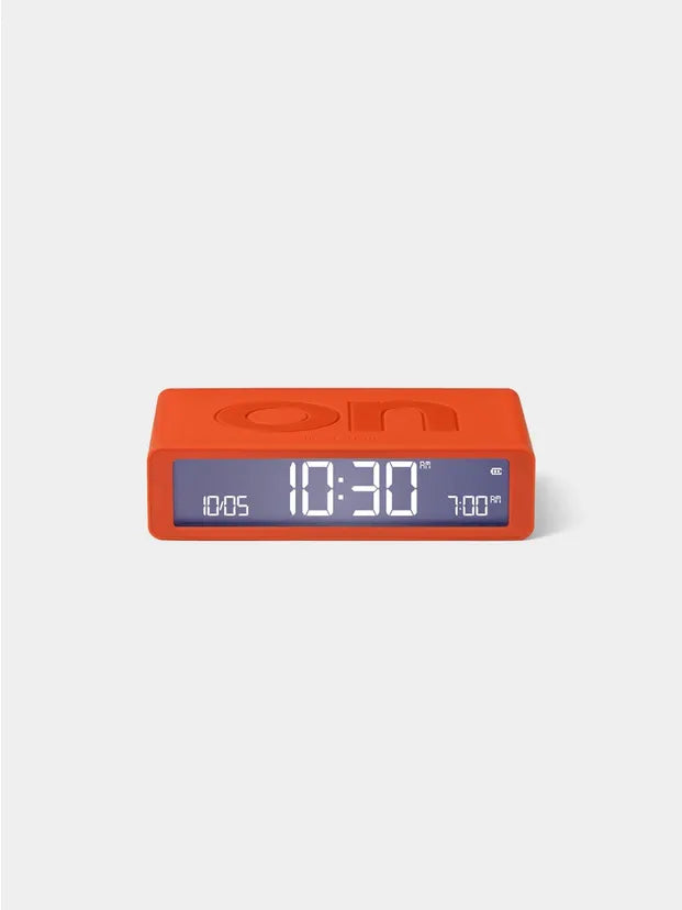 Reveil Flip on/off Lexon orange 