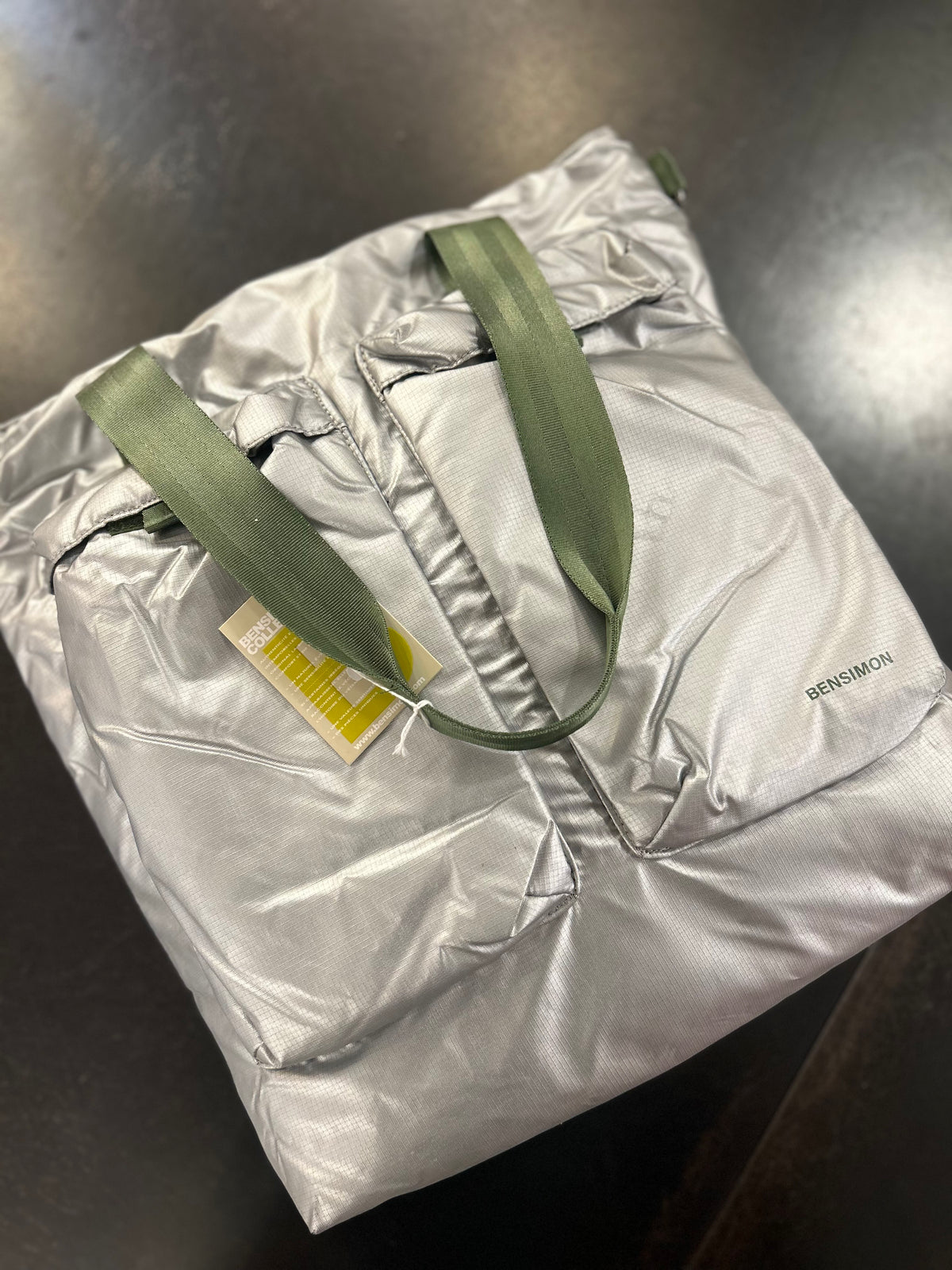 Sac a dos chrome vert Bensimon 1