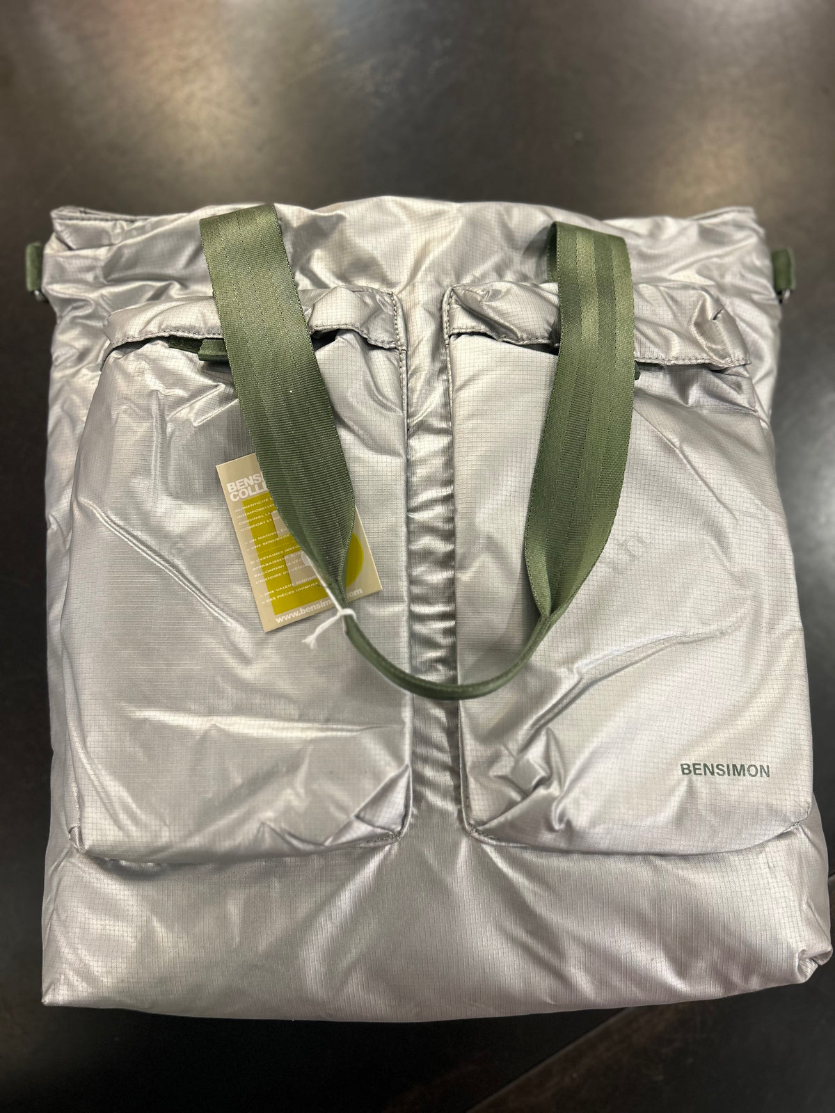 Sac a dos chrome vert Bensimon 2