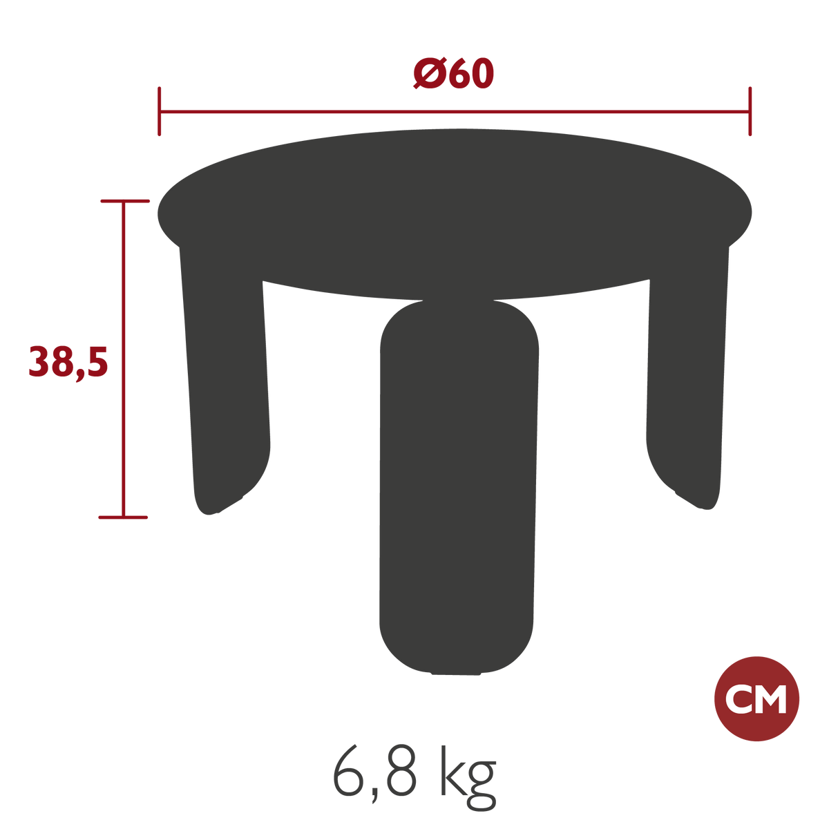 Table basse Bebop piment Fermob 4