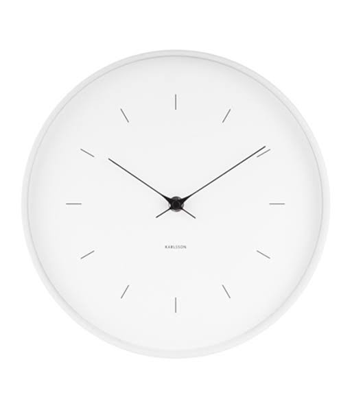 Pendule Butterfly hands blanche Present Time