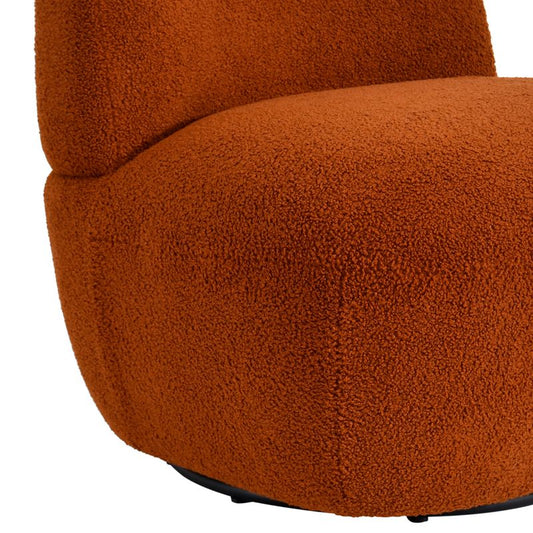 Fauteuil et pouf pivotant à bouclette Zago