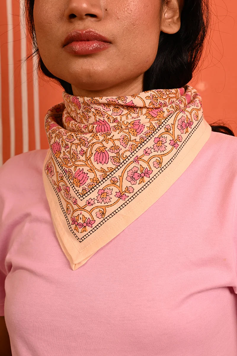 Petit foulard TUlIPA rose Byzantine