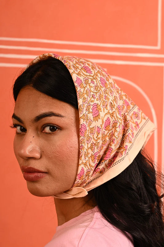Petit foulard TUlIPA rose Byzantine