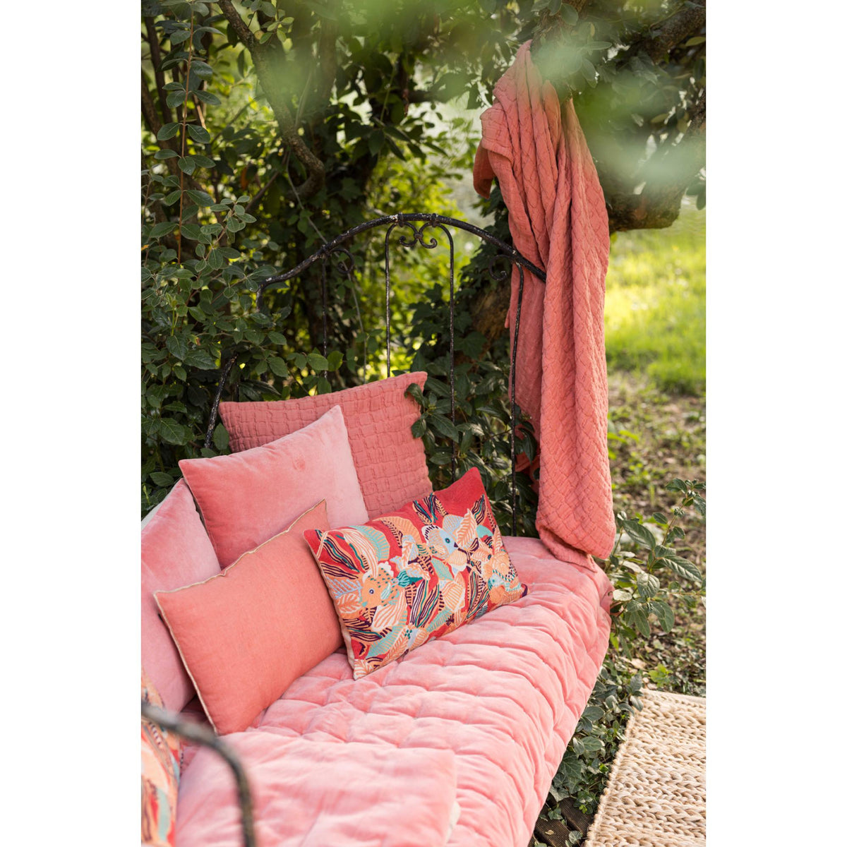 Coussin Uni Elise Pêche Vivaraise