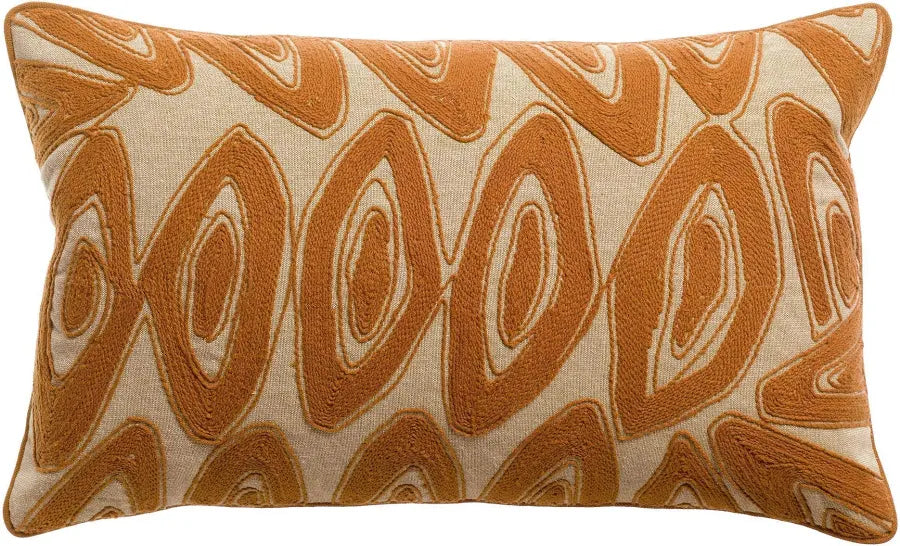 Coussin brodé Leya cuivre Vivaraise